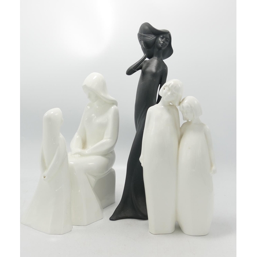 57 - Royal Doulton Seconds Images Figures: Sister, Mother & Daughter & Carefree(3)