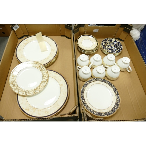 803 - Wedgwood Cornucopia Patterned Seconds Quality Tea Set & Dinner Plates(2 trays):