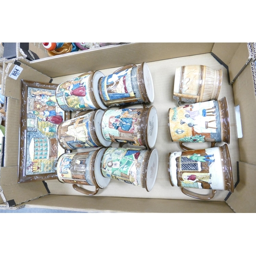 804 - A collection of Beswick Limited Edition Collectors Club Tankards & Plaque: