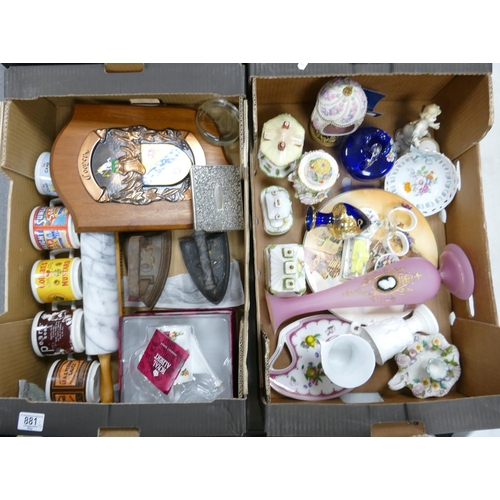 881 - A mixed collection of items to include: Boxed Royal Albert Novelty, Advertising mugs, Coalport Cotta... 