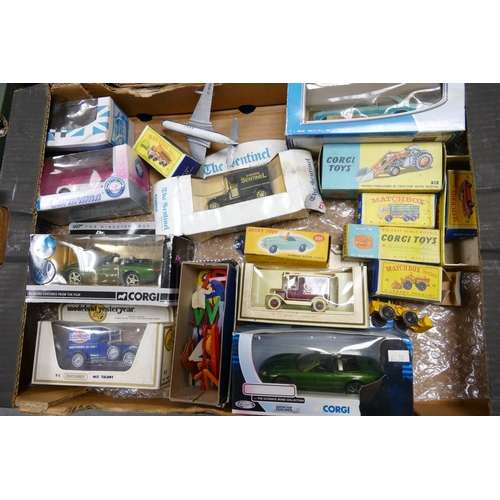 966 - A large Quantity of Play Worn Dinky, Corgi, Matchbox & similar Toy Cars & similar: Chipperfield Circ... 