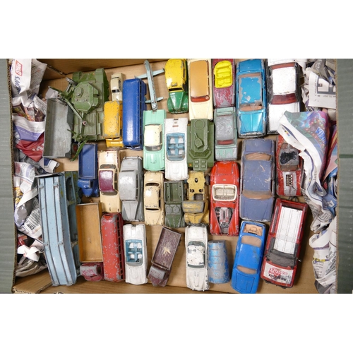 966 - A large Quantity of Play Worn Dinky, Corgi, Matchbox & similar Toy Cars & similar: Chipperfield Circ... 