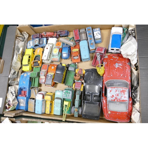 966 - A large Quantity of Play Worn Dinky, Corgi, Matchbox & similar Toy Cars & similar: Chipperfield Circ... 