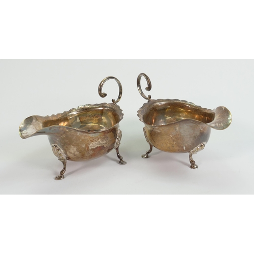 763 - Pair of 20th century silver sauce boats: Gross weight 182g