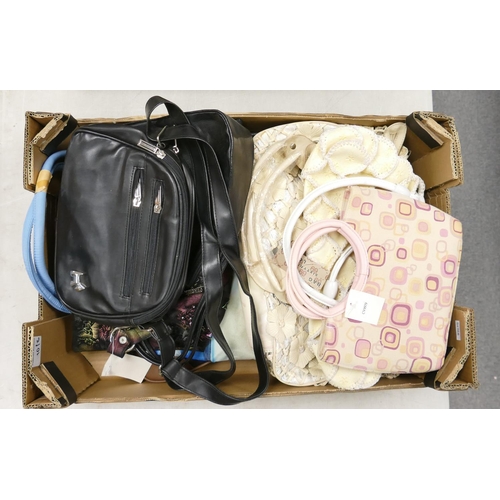 10 - A large collection of Nicole, Whisper & similar Ladies Handbags: mostly new with tags( 3 large trays... 