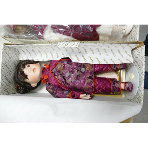 1015 - A collection of Boxed Alberon Collectible Porcelain Dolls to include: Molly, Kathleen, Ruby, Mai, An... 