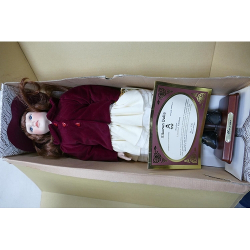 1016 - A collection of Boxed Alberon Collectible Porcelain Dolls to include: Maxine, Josephine, Georgia, Le... 