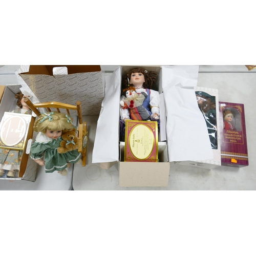 1017 - A collection of Boxed Alberon Collectible Porcelain Dolls to include: Juliette, , Olivia, Bianca, Lu... 