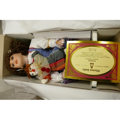 1017 - A collection of Boxed Alberon Collectible Porcelain Dolls to include: Juliette, , Olivia, Bianca, Lu... 