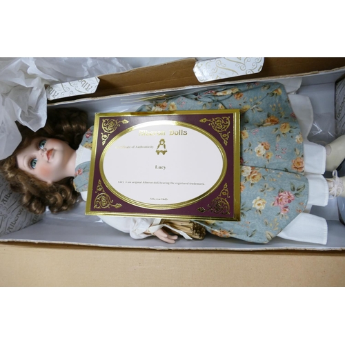 1017 - A collection of Boxed Alberon Collectible Porcelain Dolls to include: Juliette, , Olivia, Bianca, Lu... 