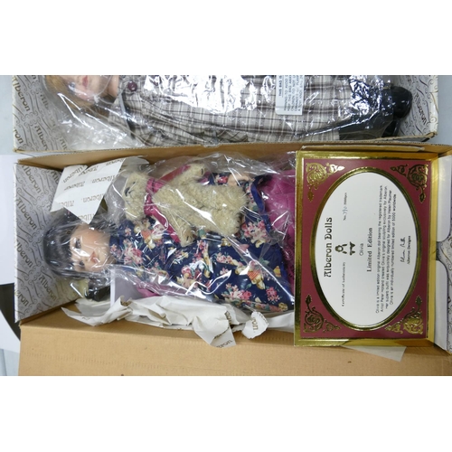 1017 - A collection of Boxed Alberon Collectible Porcelain Dolls to include: Juliette, , Olivia, Bianca, Lu... 