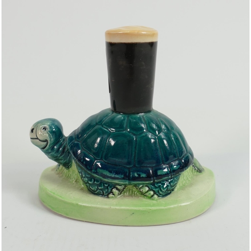 450 - Carltonware Guinness Pottery Turtle Figure: missing script, height 10cm