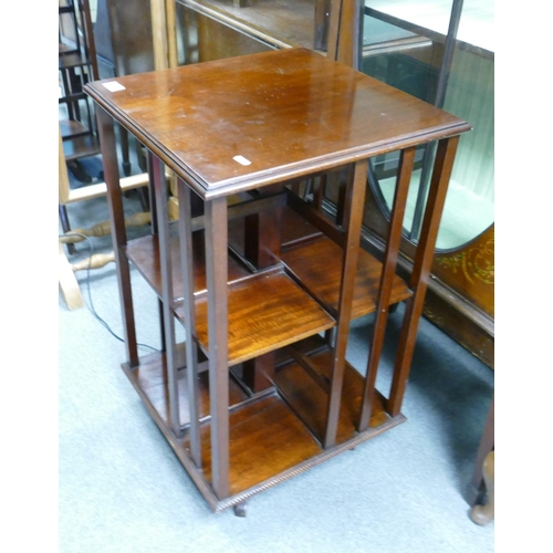 777 - Mahogany Revolving Bookcase: height 78cm