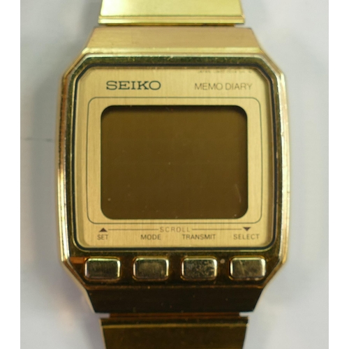 549b - Boxed with instructions Seiko Memo Diary Retro Watch with Diary pad: sorry no battery to test but in... 