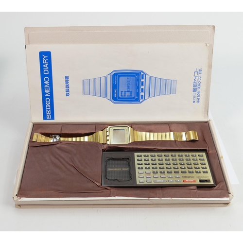 549b - Boxed with instructions Seiko Memo Diary Retro Watch with Diary pad: sorry no battery to test but in... 