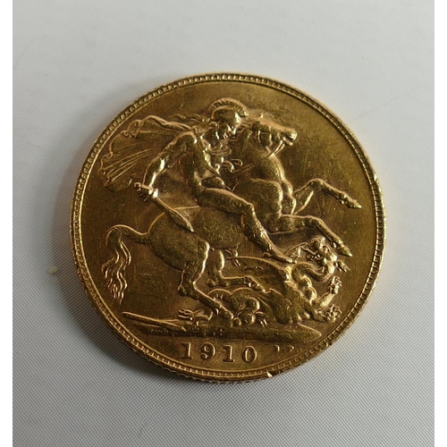 650 - Gold full Sovereign Edward VII, dated 1916: