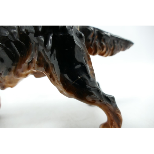 93 - Royal Doulton Gordon Setter HN1080: damaged tail, 1 leg reglued