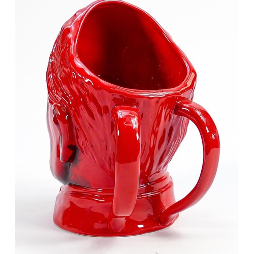 38 - Kevin Francis Peggy Davies Winston Churchill loving cup: Flambe ruby fusion colourway. Limited editi... 