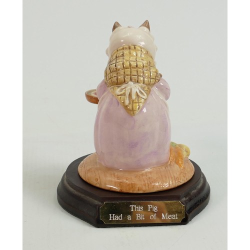 63 - Beswick Beatrix Potter figure This Pig Had a Bit of Meat: Gold backstamp. Limited edition 189/1500 f... 