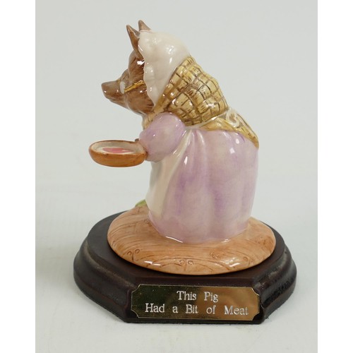 63 - Beswick Beatrix Potter figure This Pig Had a Bit of Meat: Gold backstamp. Limited edition 189/1500 f... 