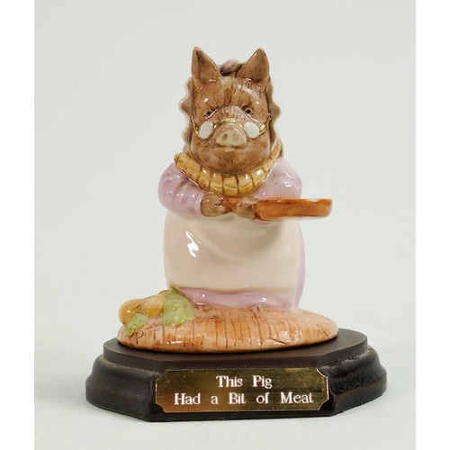 63 - Beswick Beatrix Potter figure This Pig Had a Bit of Meat: Gold backstamp. Limited edition 189/1500 f... 