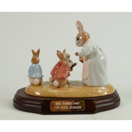 64 - Beswick Beatrix Potter tableau: Mrs Rabbit and the four bunnies, limited edition