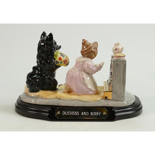 70 - Beswick Ware Beatrix Potter Tableau figure:
Duchess and Ribby, limited edition on wooden plinth