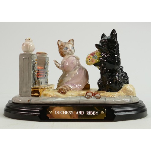 70 - Beswick Ware Beatrix Potter Tableau figure:
Duchess and Ribby, limited edition on wooden plinth