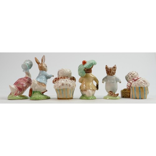 75 - Beswick Beatrix Potter BP9 figures to include: Benjamin Bunny, Tom Kitten, Peter Rabbit, Mrs Tiggy-W... 