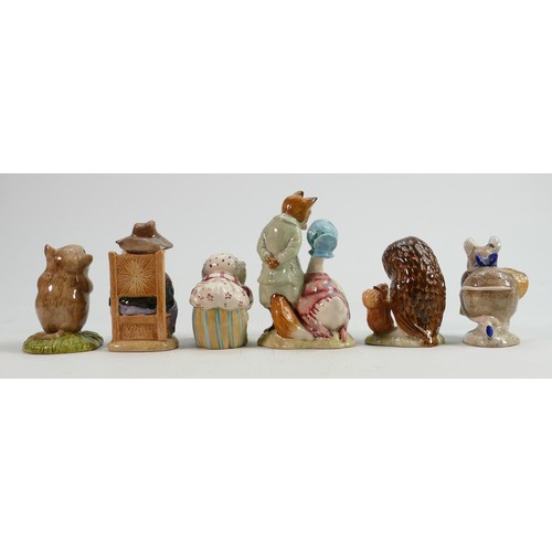 76 - Beswick Beatrix Potter BP10a figures to include: Jemima Puddleduck with Foxy Whiskered Gentleman, Mr... 