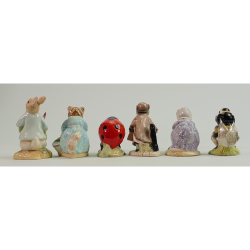 81 - Royal Albert BP6 Beatrix Potter figures: Babbitty Bumble, Ribby & The Patty Pan, Peter ate a Radish,... 