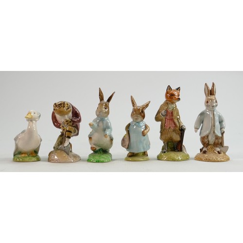 85 - John Beswick BP4 Beatrix Potter figures: Peter Rabbit, Rebeccah Puddle Duck, Mrs Flopsy Bunny, Peter... 