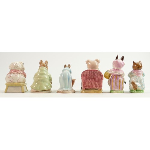 88 - Beswick BP3 Beatrix Potter figures: Mrs Tiggy-Winkle, Anna Maria, Mrs Ribby, Little Pig Robinson Spy... 