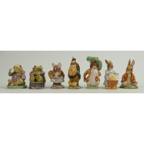 93 - Beswick BP3 Beatrix Potter figures: Benjamin Bunny, Mr Jackson, Cecily Parsley, Benjamin Bunny, Sall... 