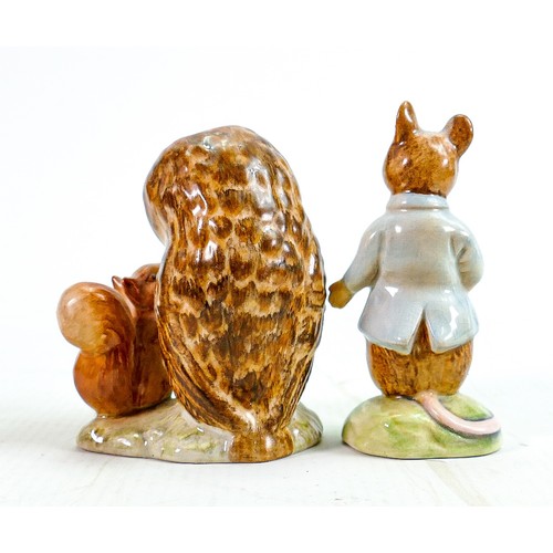 104 - Beswick Beatrix Potter BP2 figures Old Mr Brown & Johnny Townmouse (2):