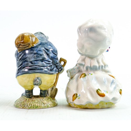 106 - Beswick Beatrix Potter BP2 figures Tommy Brock & Lady Mouse (2):