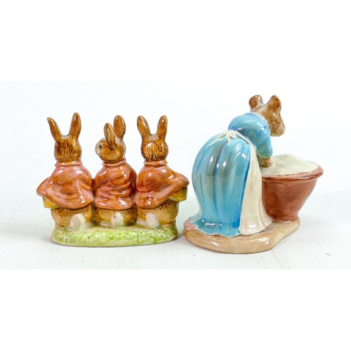 112 - Beswick Beatrix Potter BP2 figures Anna Maria & Flopsy, Mopsy & Cottontail (3)