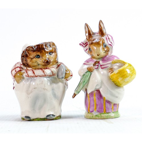 113 - Beswick Beatrix Potter BP2 figures Mrs Tiggy-Winkle & Mrs Rabbit (2):