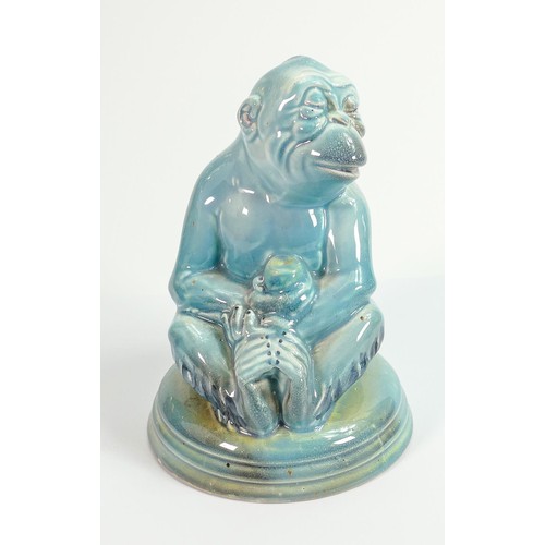 127 - Beswick blue gloss seated monkey model 307: