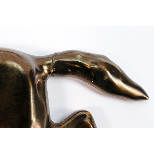 155 - Beswick horse wall plaques landing 1514: In both brown & copper lustre (re glued tail) colourways (2... 