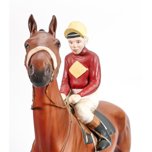 157 - Beswick Connoisseur model of horse & jockey Red Rum with Brian Fletcher up: 2511 on wood plinth.