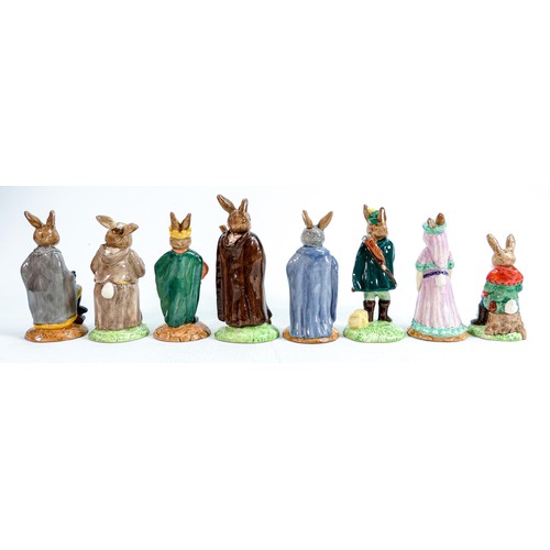 188 - Royal Doulton Bunnykins figures from The Robin Hood Collection: Comprising of Prince John DB266, Mai... 