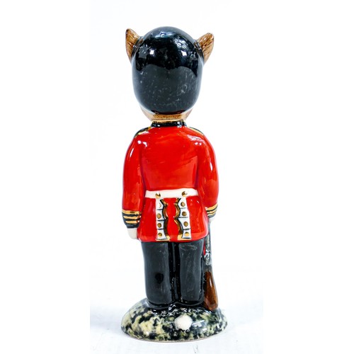 200 - Royal Doulton Bunnykins prototype figure Guardsman: Painted with gold highlights