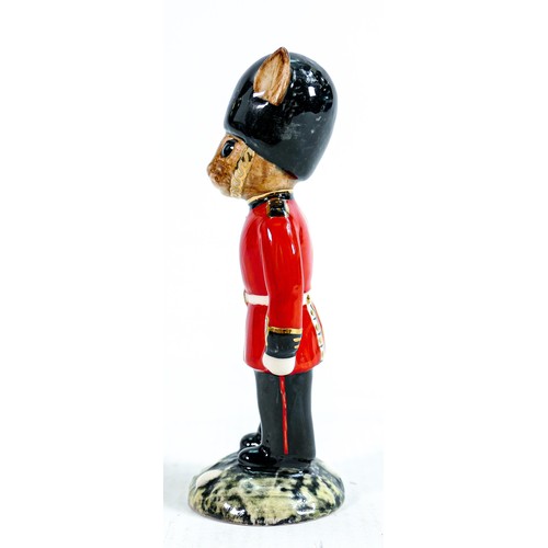 200 - Royal Doulton Bunnykins prototype figure Guardsman: Painted with gold highlights