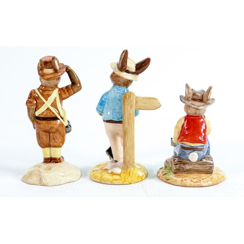 202 - Royal Doulton limited edition Bunnykins figures: Sydney DB195, Waltzing Matilda DB236 and Digger DB2... 