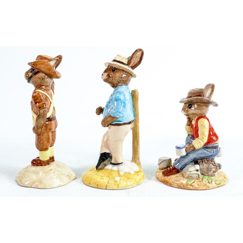 202 - Royal Doulton limited edition Bunnykins figures: Sydney DB195, Waltzing Matilda DB236 and Digger DB2... 