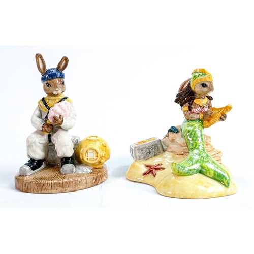 203 - Royal Doulton Bunnykins figures: Mermaid DB263 and Deep Sea Diver DB273 (2)