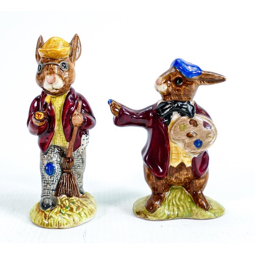 209 - Royal Doulton Bunnykins The Artist DB13 and Mr Bunnykins Autumn days DB5: Both signed Harry Sales (2... 