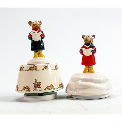 222 - Royal Doulton Bunnykins musical figures: Carol Singer together with Carol Singer DB53