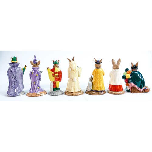 231 - Royal Doulton Bunnykins figures to include: Old Balloon Seller DB217, Minstrel DB211, Mandarin DB252... 